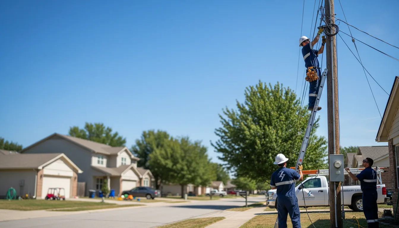 Residential electrician providing installation services in Gilbert, IA